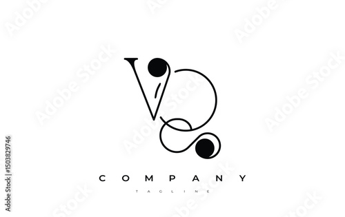 VQ Typography Logo Design. Stylish monogram design depiction featuring the letters V and Q combined in an artistic signature style, delivering a unique and creative visual representation.