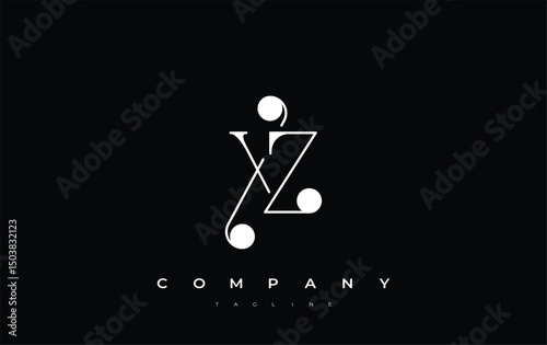 XZ Typography Logo Design. Stylish monogram design depiction featuring the letters X and Z combined in an artistic signature style, delivering a unique and creative visual representation.