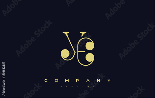 YE Typography Logo Design. Stylish monogram design depiction featuring the letters Y and E combined in an artistic signature style, delivering a unique and creative visual representation.
