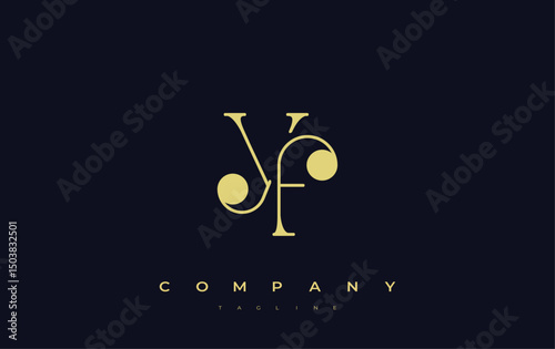 YF Typography Logo Design. Stylish monogram design depiction featuring the letters Y and F combined in an artistic signature style, delivering a unique and creative visual representation.