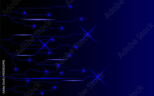 Stylish blue and black theme with virtual connections and motion.