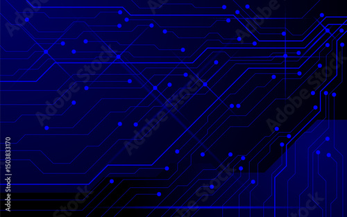 
High tech interface look with sharp blue elements over a dark surface.