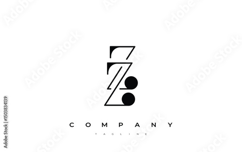ZZ Typography Logo Design. Stylish monogram design depiction featuring the letters Z and Z combined in an artistic signature style, delivering a unique and creative visual representation.