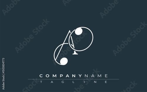 AO Typography Logo Design. Stylish monogram design depiction featuring the letters A and O combined in an artistic signature style, delivering a unique and creative visual representation.