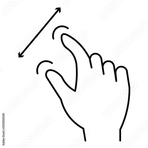 Pinch zoom in zoom out icon Gesture