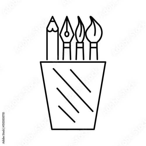 Paintbrush paint brush Line Icon