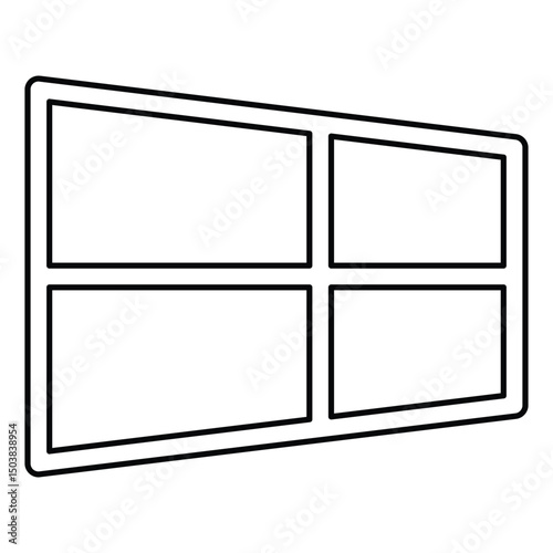 Window Icon sign Solid Style