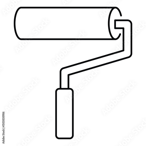 paint roller sign icon illustration