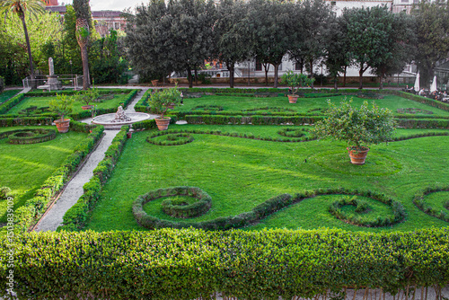 Garden of Barberini Palace in Rome, Italy