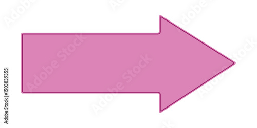  Long arrow icon. Long arrow vector icon. Straight long arrow vector icon. pink arrow pointing right on white background. Eps 10