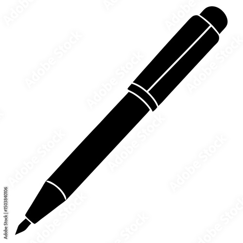 black ballpoint pen