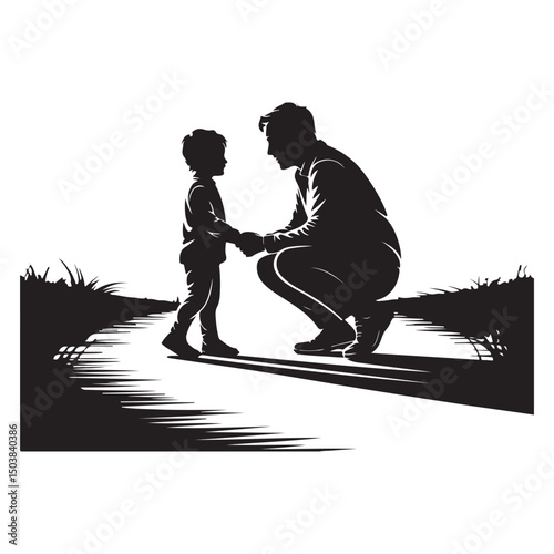 Grandparent s day silhouette loving grandparent and child