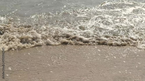 A footage of ocean tidal wave at the seaside