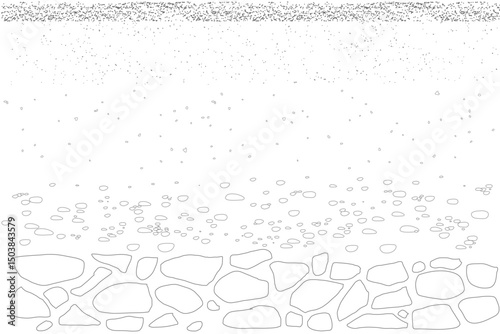 soil layer landscape drawing pattern. texture interior background line art. set of graphics elements drawing for architecture and landscape design. cad pattern