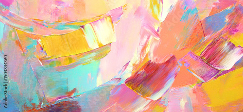 abstract background art painting colorful paint on canvas close up.