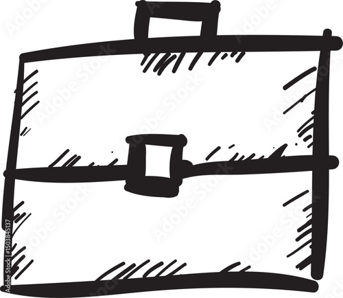 Hand drawn briefcase illustration