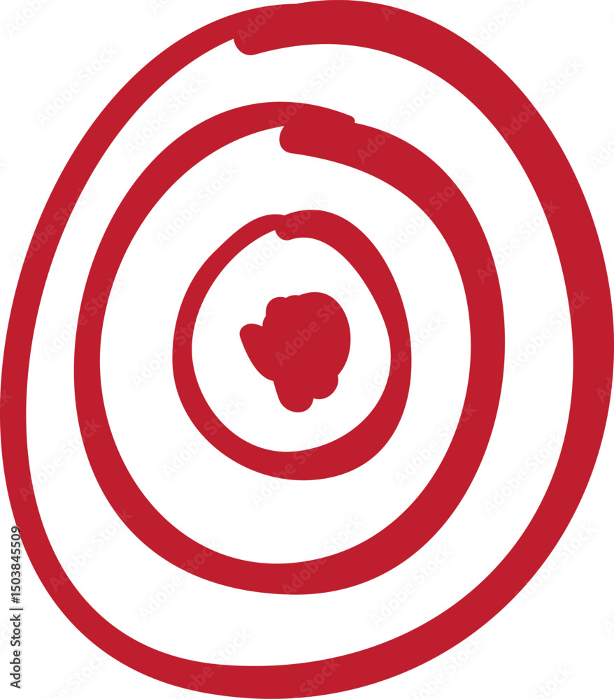 Red target graphic design