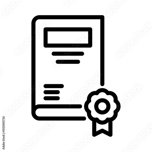 Best seller book outline icon. popular book black line illustration.