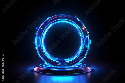 glass sphere with glowing lights
