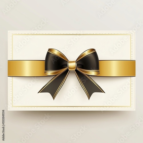 gift certificate voucher coupon template gold bow
