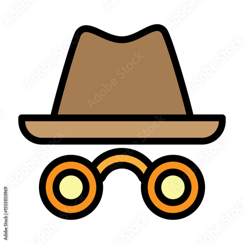 Incognito Vector Filled Icon Design