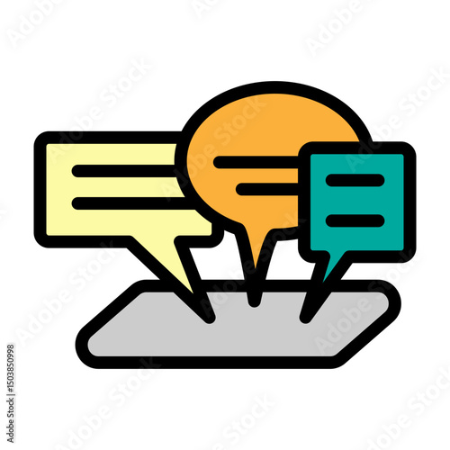 Forum Vector Filled Icon Design