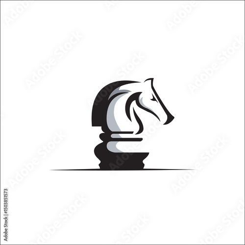 Chess Logo Design Template. Vector Illustration