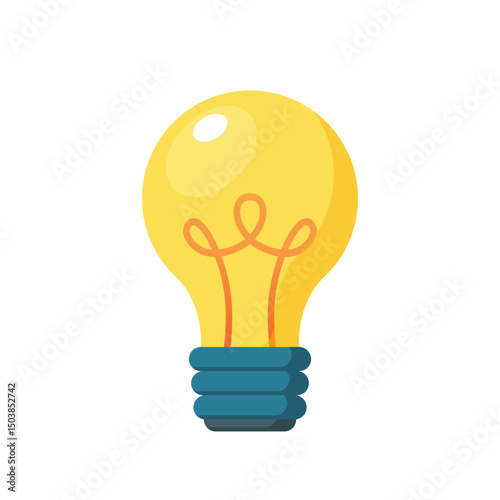 Edison or filament light bulb. Vector cartoon illustation
