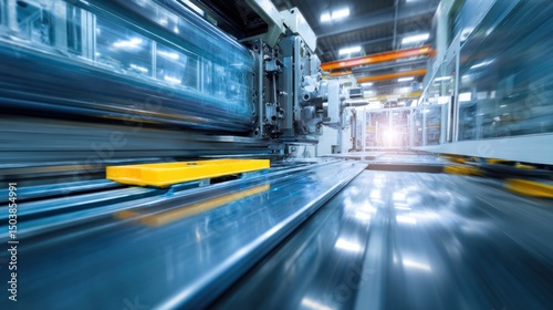 Wallpaper Mural High-speed injection molding machine in action, shiny metal surface, plastic mold cavity visible, streamlined workflow in a brightly lit tech facility Torontodigital.ca