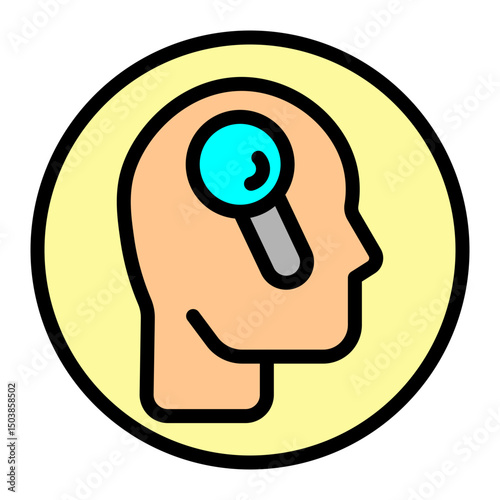 Self Discovery Vector Filled Icon Design