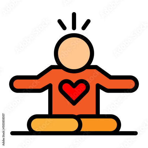 Spiritual Growth Vector Filled Icon Design