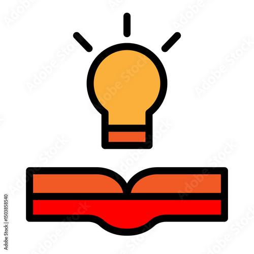 Motivational Book Vector Filled Icon Design
