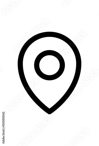 Map pointer pinpointing a place
