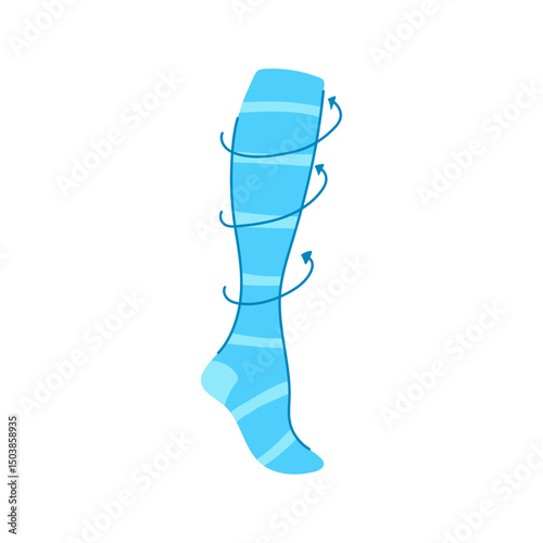relief compression socks cartoon vector illustration