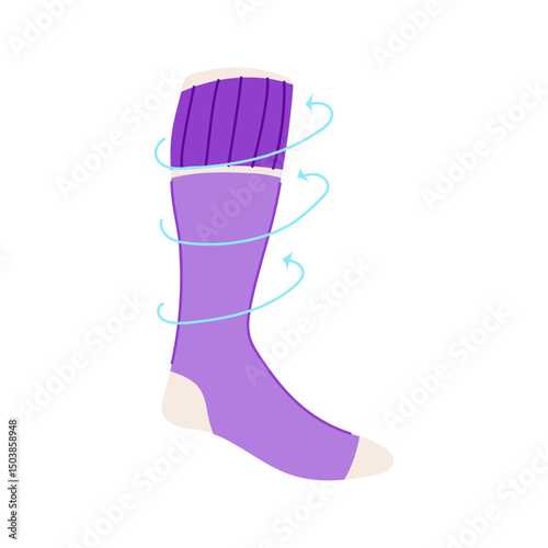 pressure compression socks cartoon vector illustration