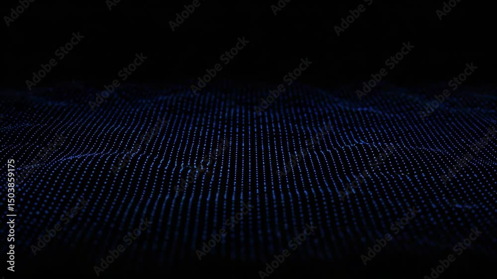 A uniform grid of dots pulsating in smooth wave patterns, creating modern and minimalistic motion, seamless loop