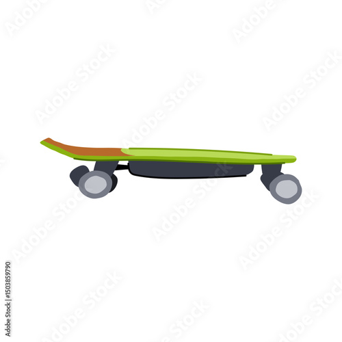 remote electric skateboard cartoon vector illustration