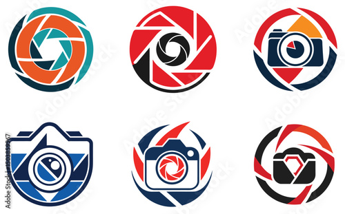 Six Creative Camera and Aperture Logos Photography Design