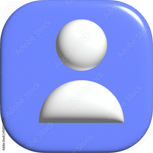 3d contact,People Icon Vector illustration Blue Button with user profile symbol