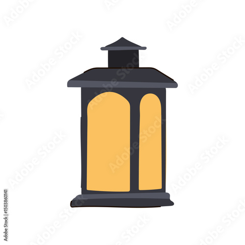 post exterior lamp cartoon vector illustration