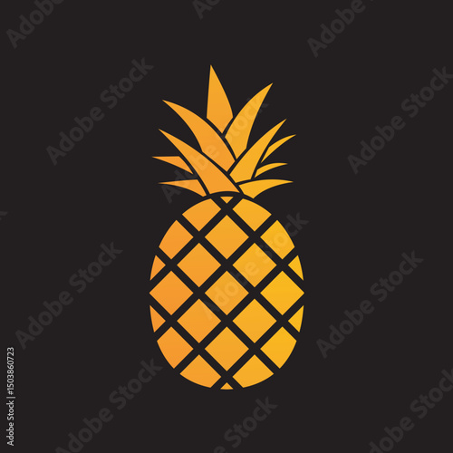 pineapple icon - Illustration