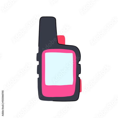 receiver gps beacon cartoon vector illustration