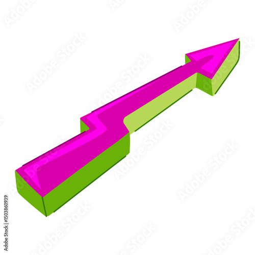 stencil graffiti arrow cartoon vector illustration
