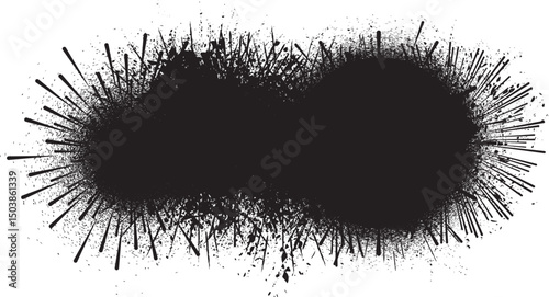 ink splashes for speckle effect .Set of Black Spray Blot of Ink. Place blobs, stains and splats in this pack over any object to create grunge effect .Spray paint drips .abstract vector.