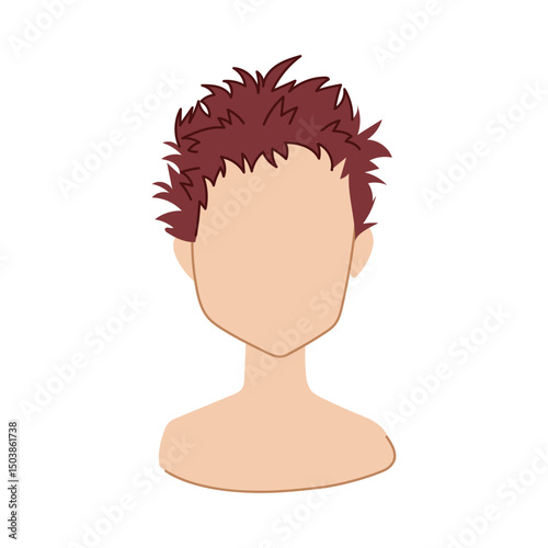 spiky hairstyles for kid boy cartoon vector illustration