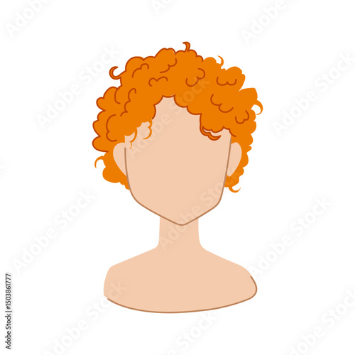 wavy hairstyles for kid boy cartoon vector illustration