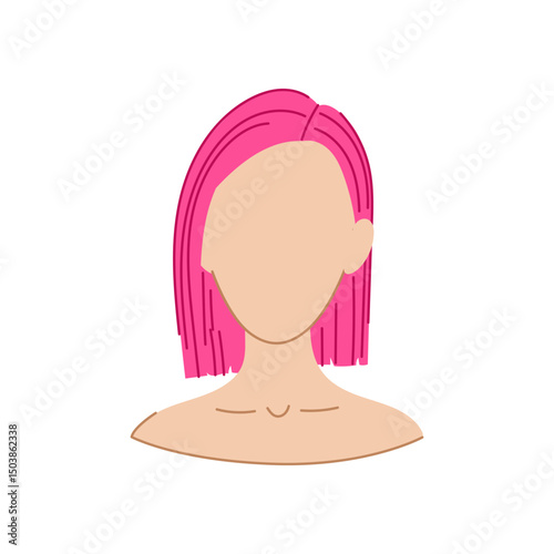 curls hairstyles for women cartoon vector illustration