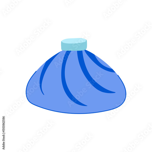 soothing ice pack for injuries cartoon vector illustration
