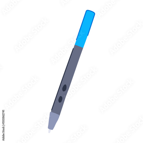 writing interactive whiteboard pen cartoon vector illustration