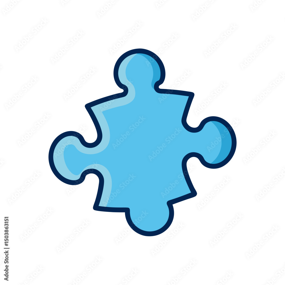 Cartoon Puzzle Piece Doodle Drawing Cartoon Puzzle Piece Doodle Drawing